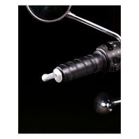 Trip Machine, leather handlebar grip wraps - Black